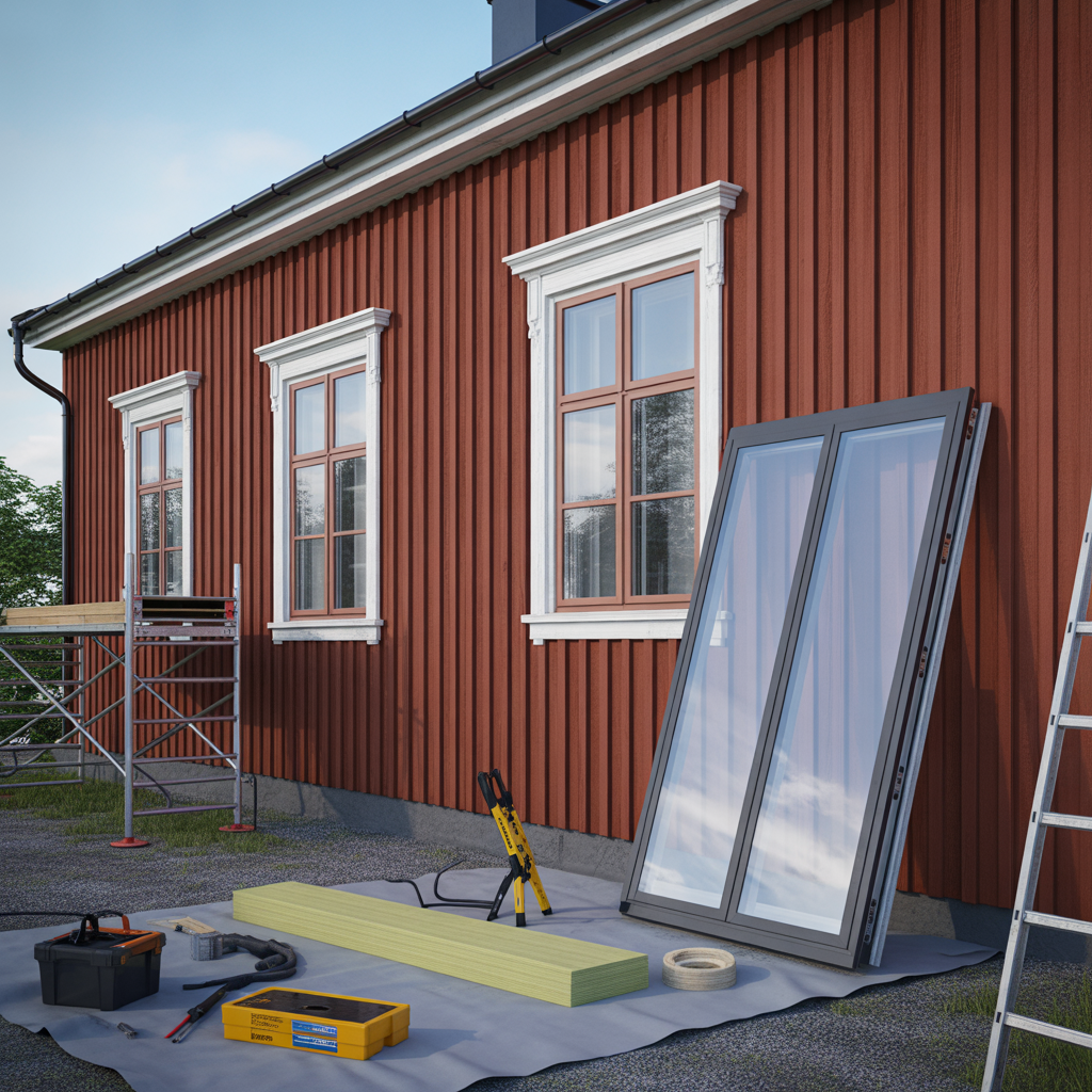 fonsterbyte i villa kostnad for material arbete rot