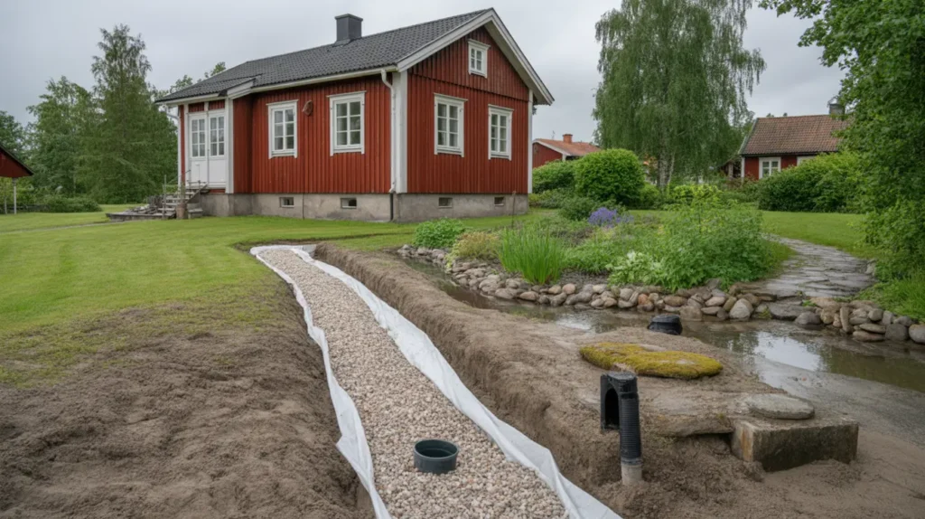 dagvatten p tomten dimensionera stenkista r r och regntr dg rd f r att slippa fuktskador